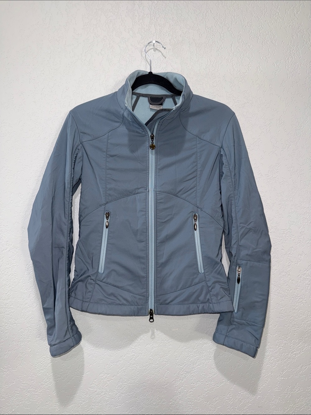 Vintage Y2K Nike Softshell Fleece Lined Jacket Slate Blue Zip Up